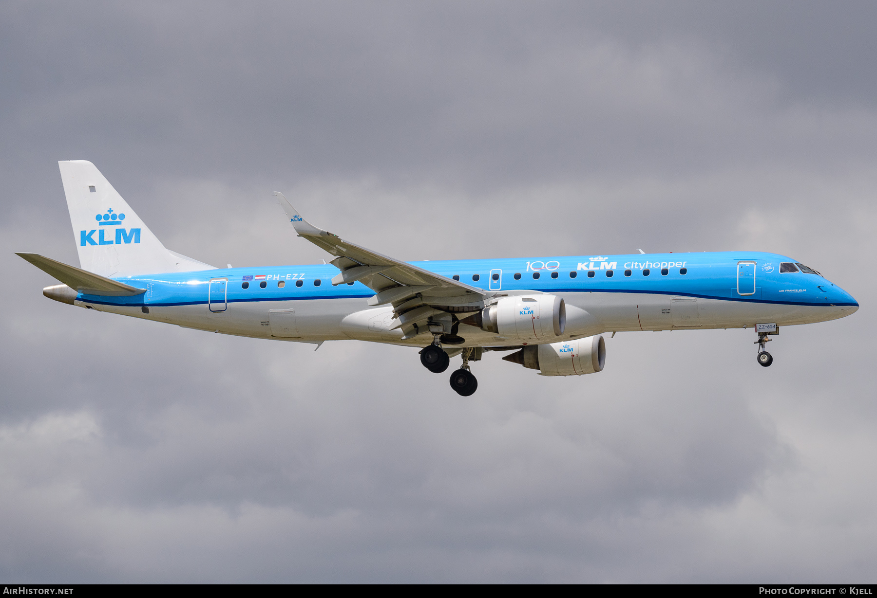 Aircraft Photo of PH-EZZ | Embraer 190STD (ERJ-190-100STD) | KLM Cityhopper | AirHistory.net #276484