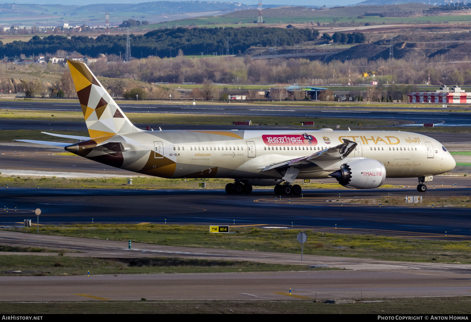 Aircraft Photo of A6-BLM | Boeing 787-9 Dreamliner | Etihad Airways | AirHistory.net #276512
