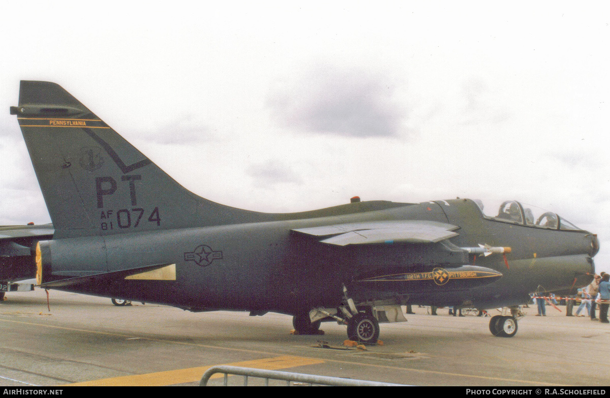 Aircraft Photo of 81-0074 / AF81-074 | Vought A-7K Corsair II | USA - Air Force | AirHistory.net #276544