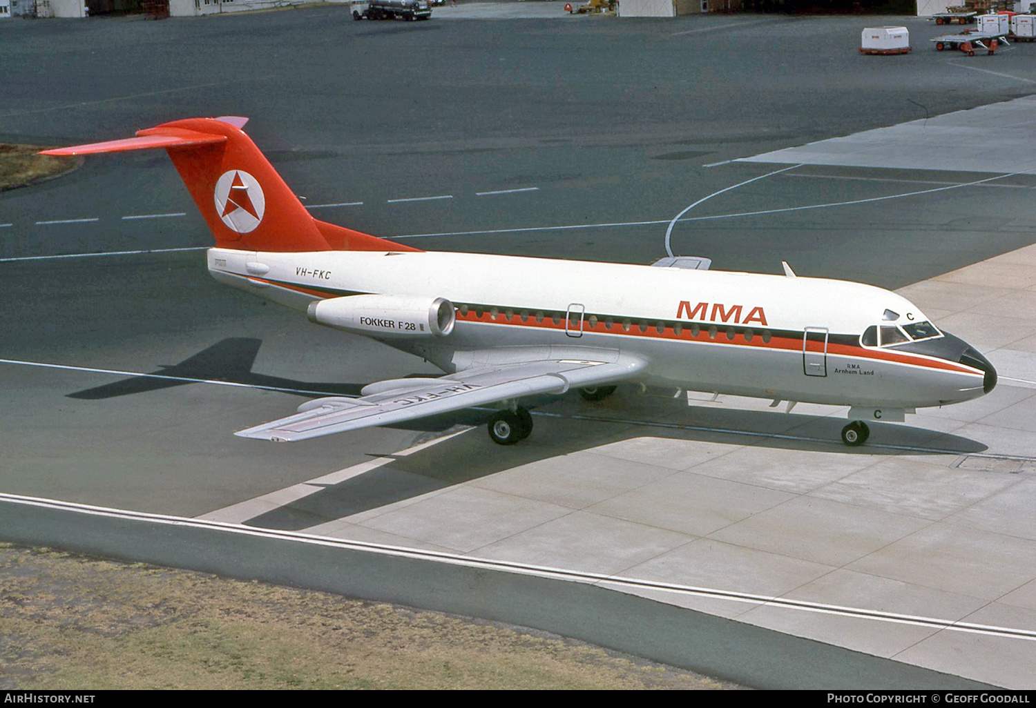 Aircraft Photo of VH-FKC | Fokker F28-1000 Fellowship | MacRobertson Miller Airlines - MMA | AirHistory.net #276586