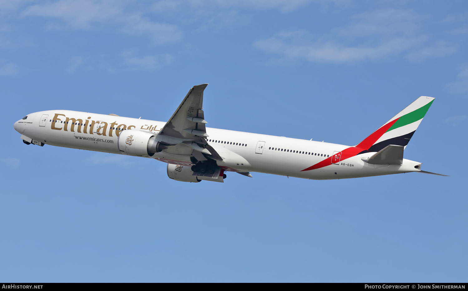 Aircraft Photo of A6-EQH | Boeing 777-300/ER | Emirates | AirHistory.net #276776
