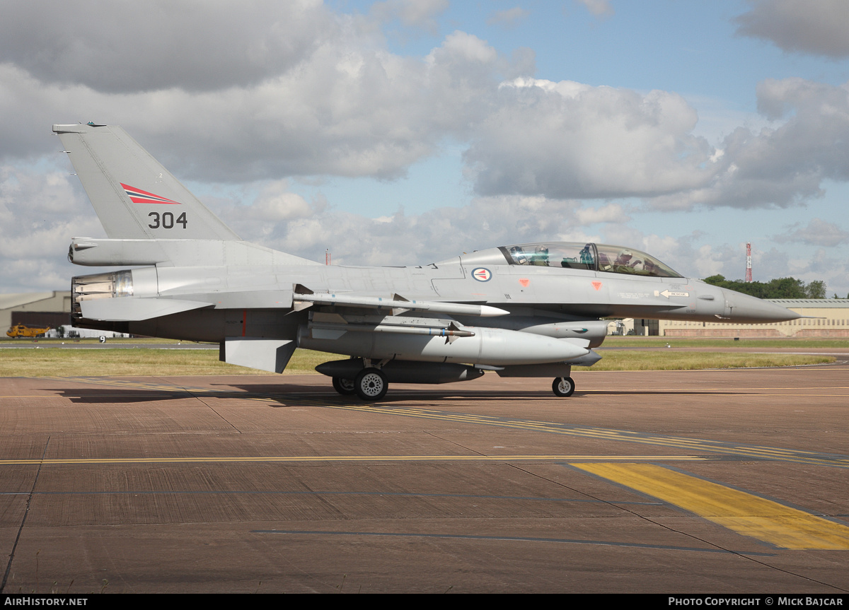 Aircraft Photo of 304 | General Dynamics F-16BM Fighting Falcon | Norway - Air Force | AirHistory.net #276853