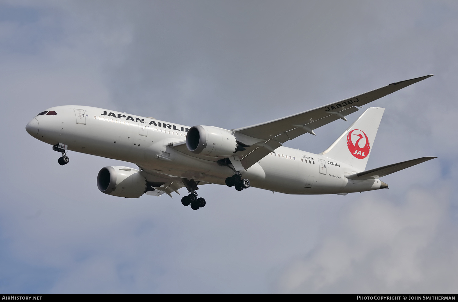 Aircraft Photo of JA838J | Boeing 787-8 Dreamliner | Japan Airlines - JAL | AirHistory.net #276866