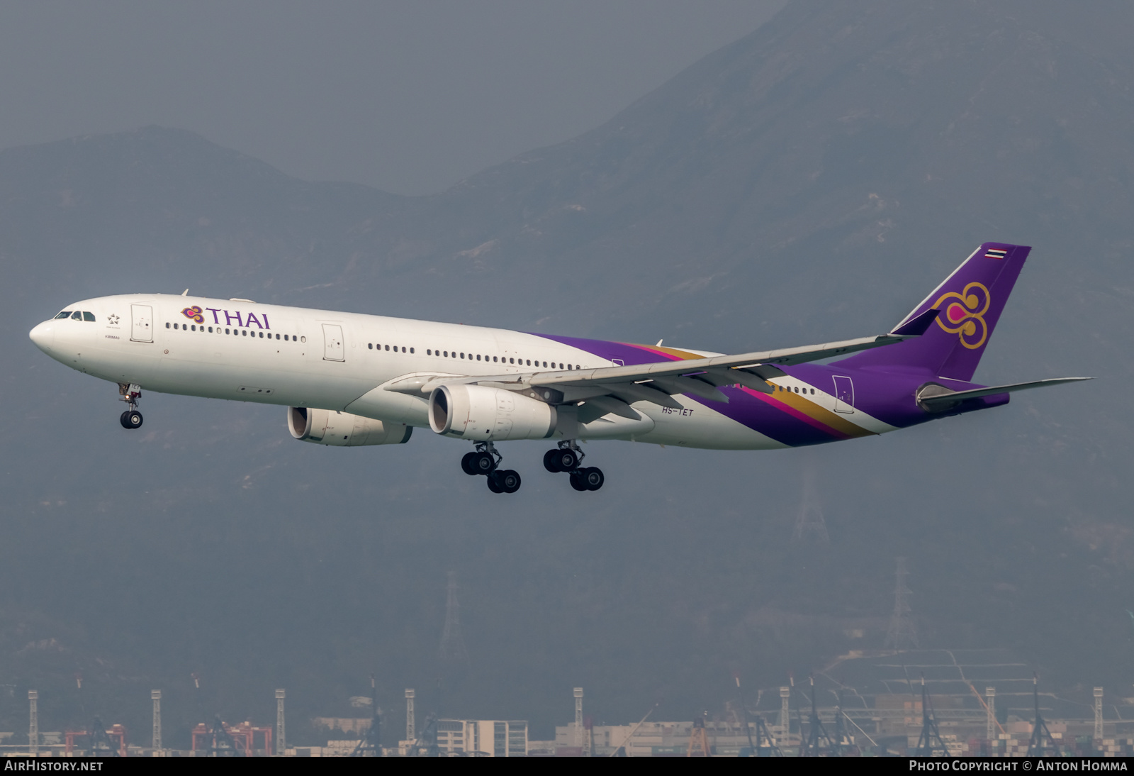 Aircraft Photo of HS-TET | Airbus A330-343E | Thai Airways International | AirHistory.net #276888