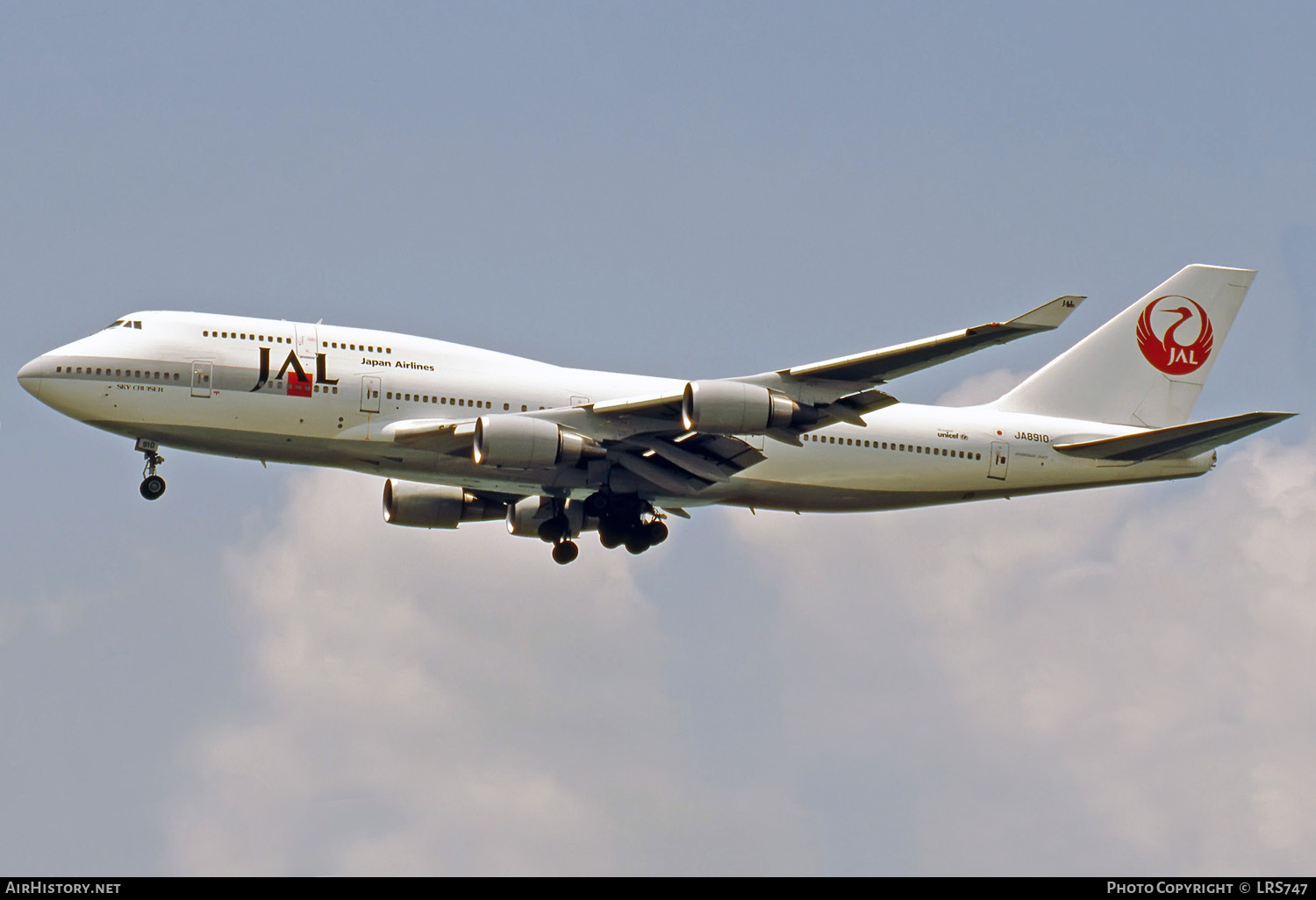Aircraft Photo of JA8910 | Boeing 747-446 | Japan Airlines - JAL | AirHistory.net #277076