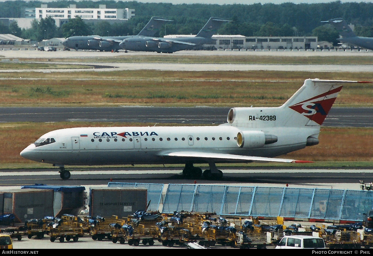 Aircraft Photo of RA-42389 | Yakovlev Yak-42D | Sar Avia - Saratov Airlines | AirHistory.net #277185