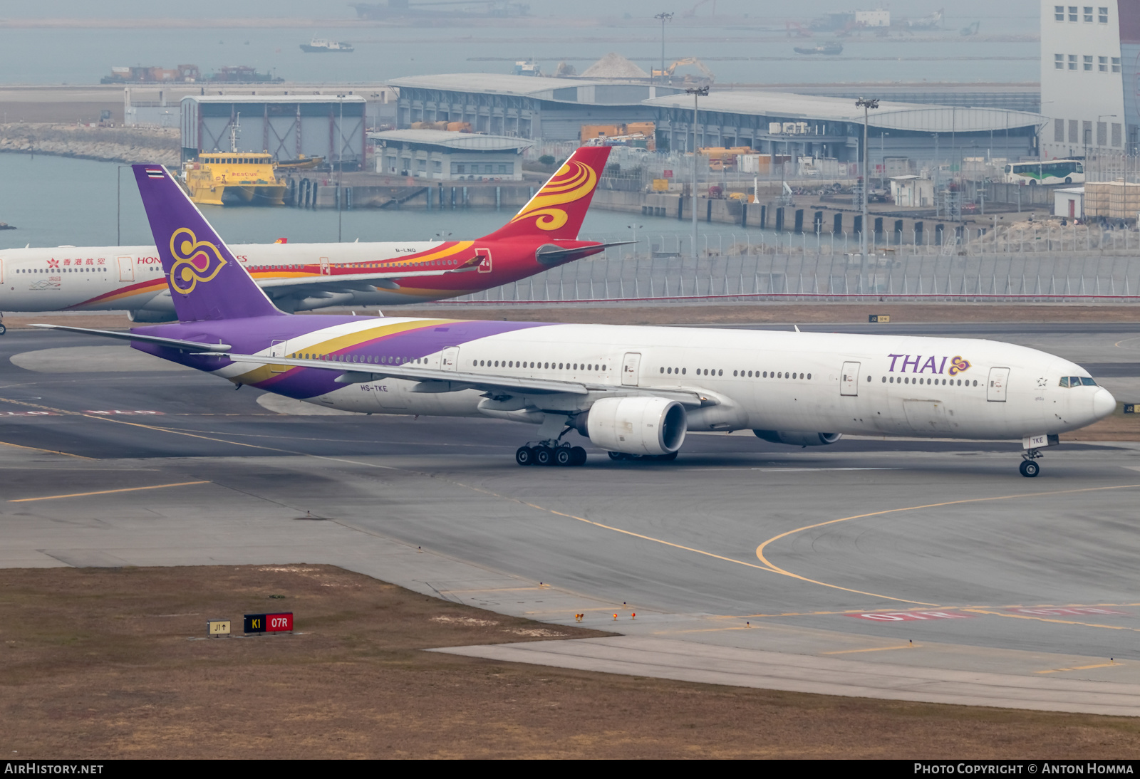 Aircraft Photo of HS-TKE | Boeing 777-3D7 | Thai Airways International | AirHistory.net #277282