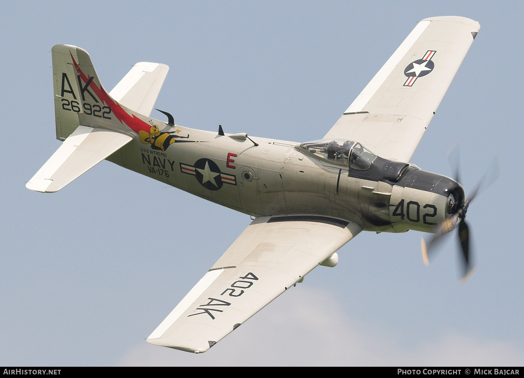 Aircraft Photo of G-RADR / 126922 | Douglas A-1D Skyraider (AD-4NA) | USA - Navy | AirHistory.net #277336