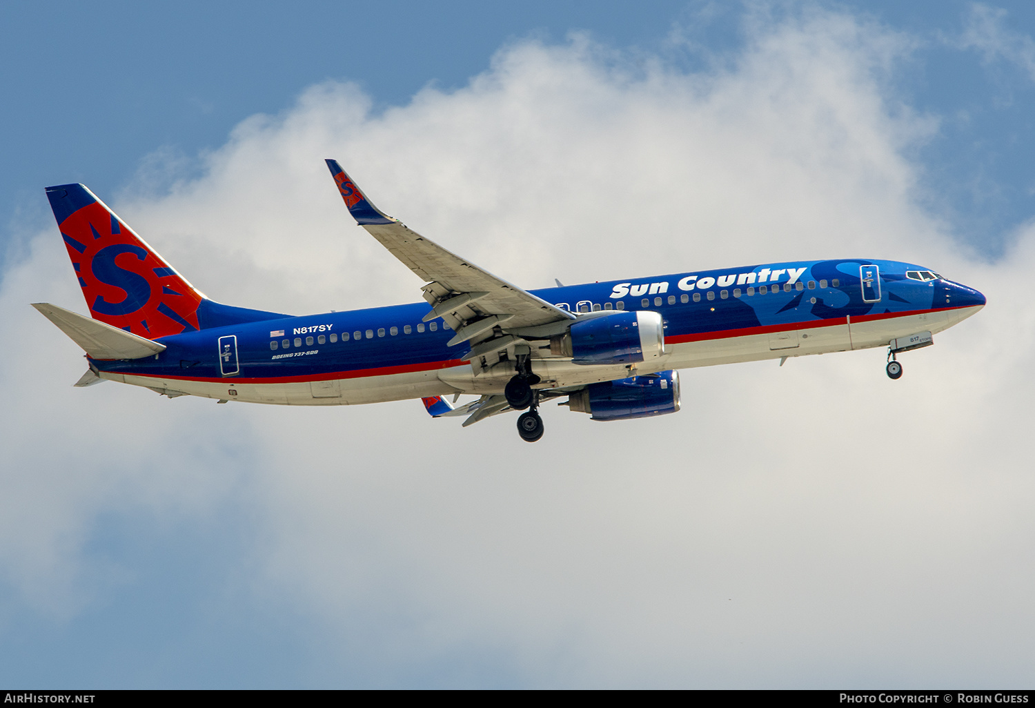 Aircraft Photo of N817SY | Boeing 737-8K2 | Sun Country Airlines | AirHistory.net #277339