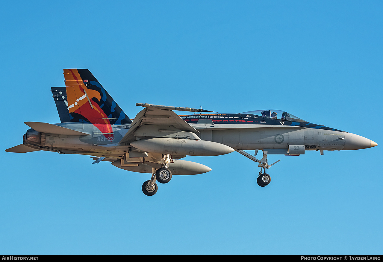 Aircraft Photo of A21-23 | McDonnell Douglas F/A-18A Hornet | Australia - Air Force | AirHistory.net #277511