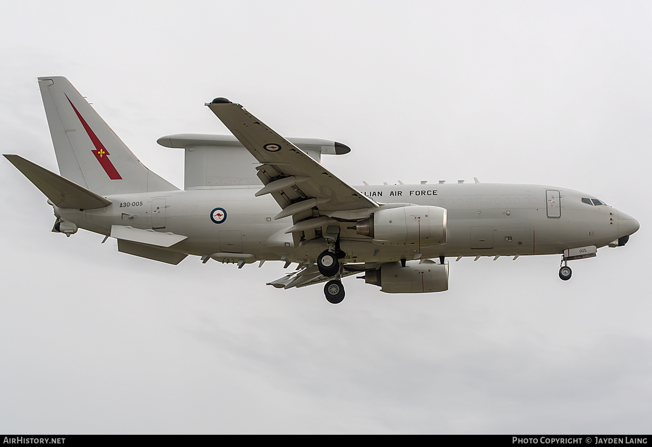 Aircraft Photo of A30-005 | Boeing E-7A Wedgetail | Australia - Air Force | AirHistory.net #277516