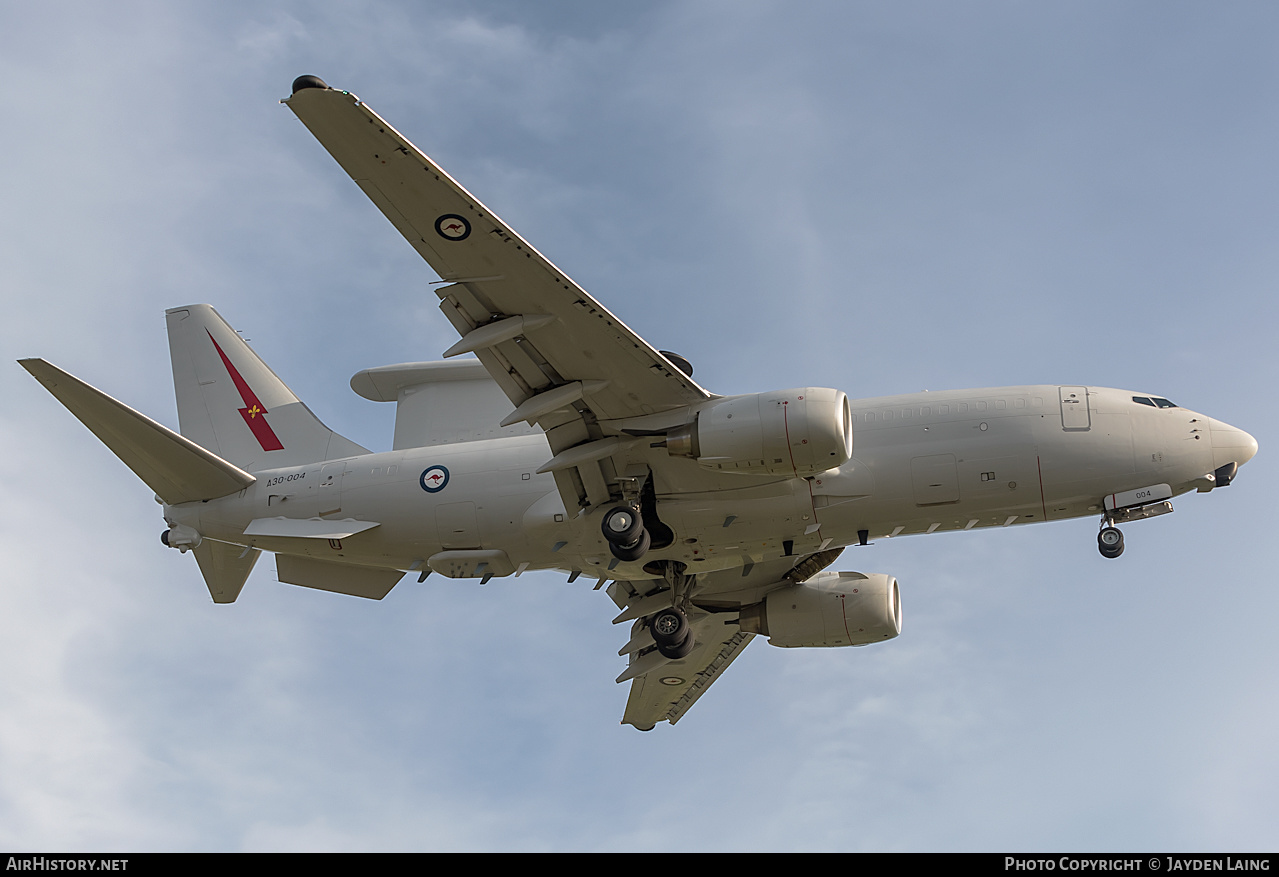 Aircraft Photo of A30-004 | Boeing E-7A Wedgetail | Australia - Air Force | AirHistory.net #277521