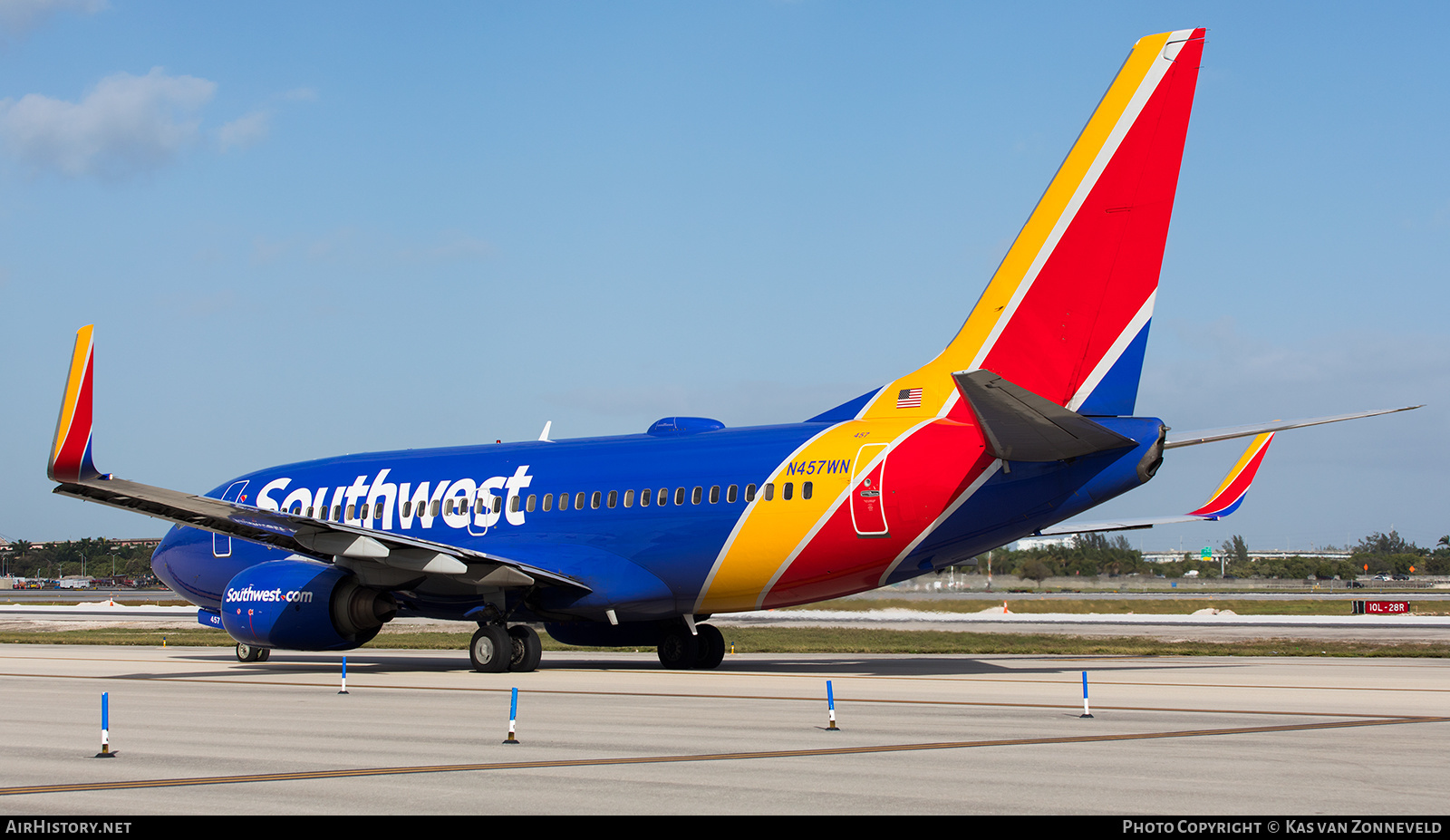 Aircraft Photo of N457WN | Boeing 737-7H4 | Southwest Airlines | AirHistory.net #277700