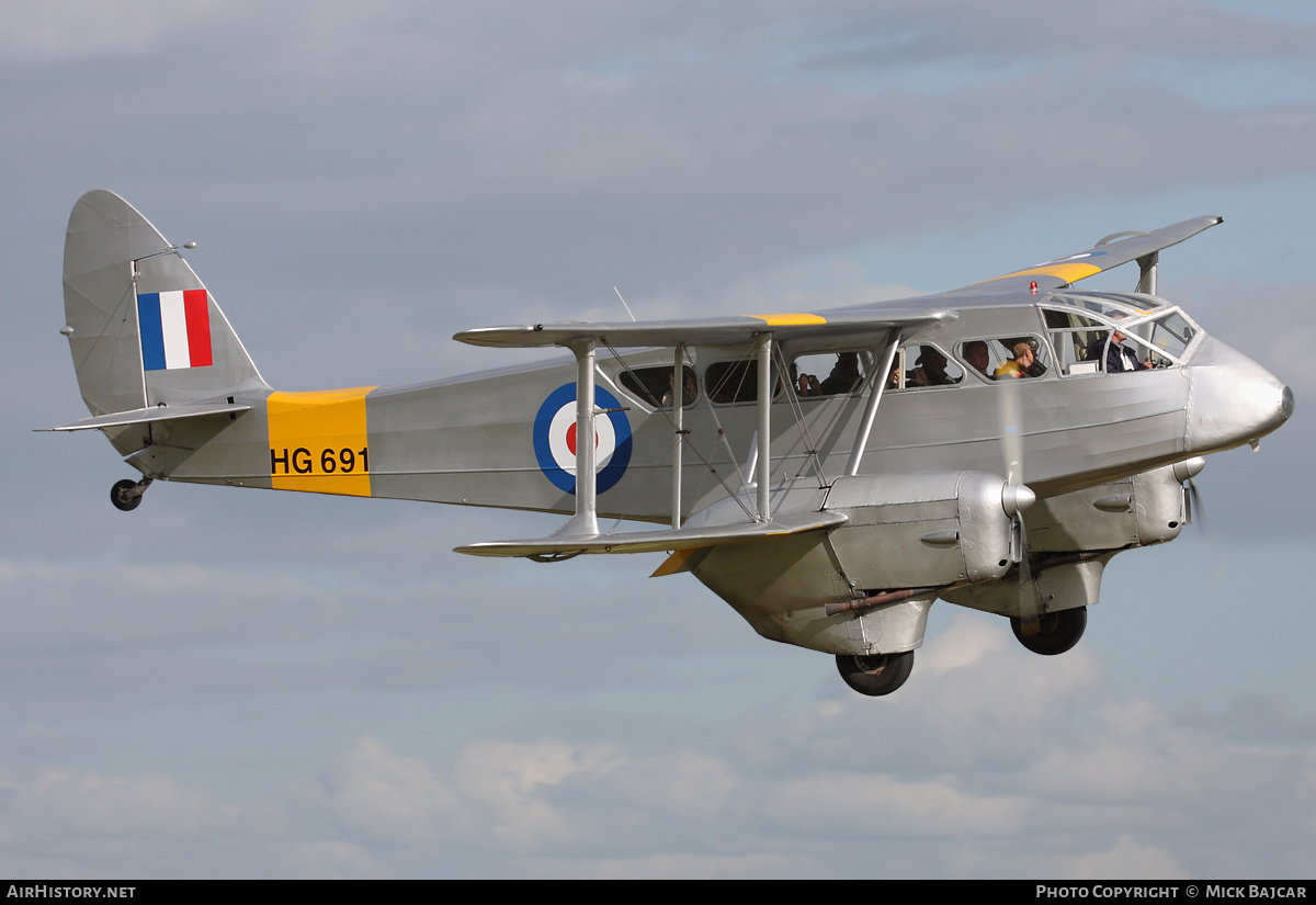 Aircraft Photo of G-AIYR / HG691 | De Havilland D.H. 89A Dragon Rapide | UK - Air Force | AirHistory.net #277883