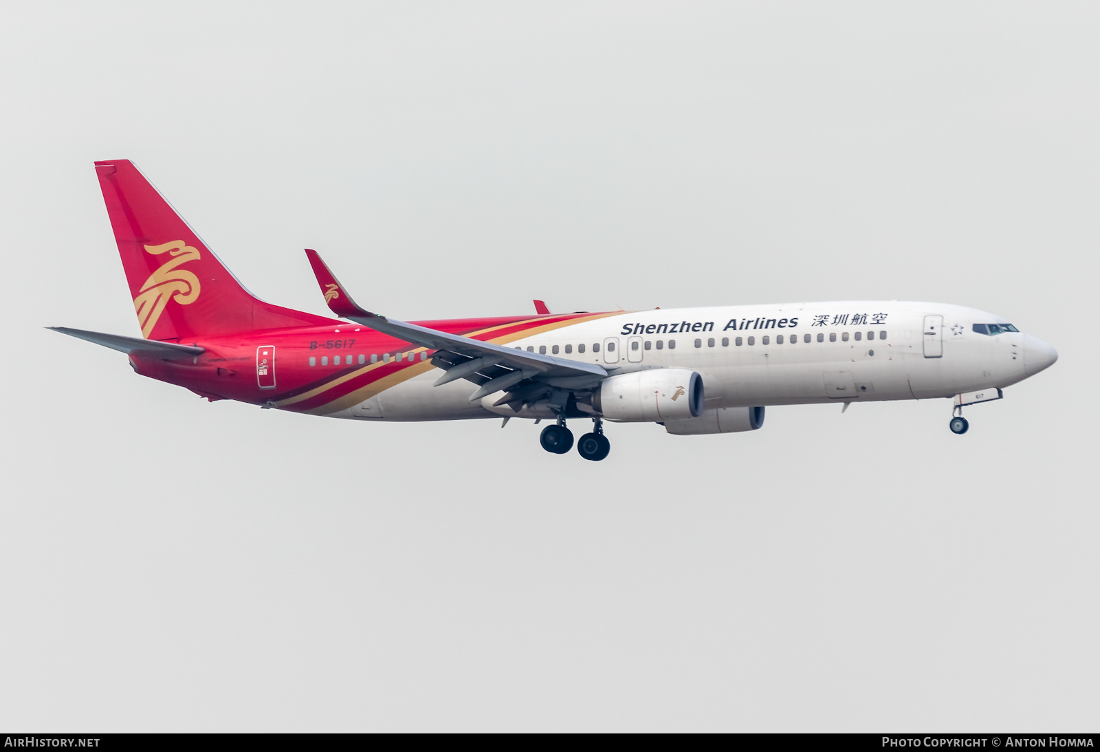 Aircraft Photo of B-5617 | Boeing 737-87L | Shenzhen Airlines | AirHistory.net #277902