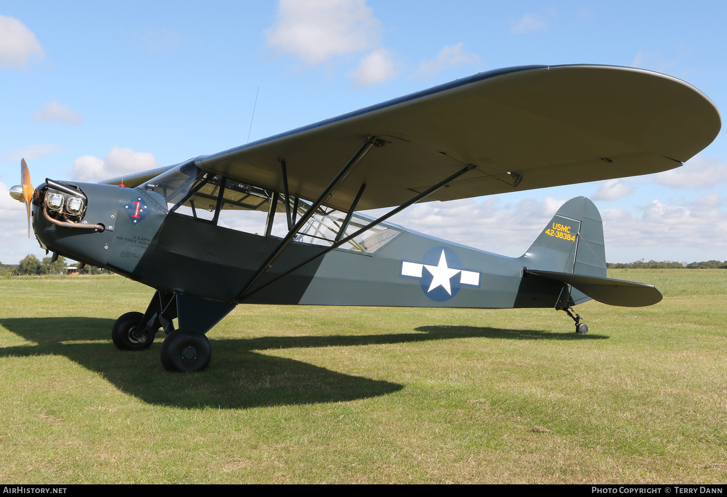 Aircraft Photo of G-BHVV / 42-38384 | Piper J-3C-65 Cub | USA - Marines | AirHistory.net #277949