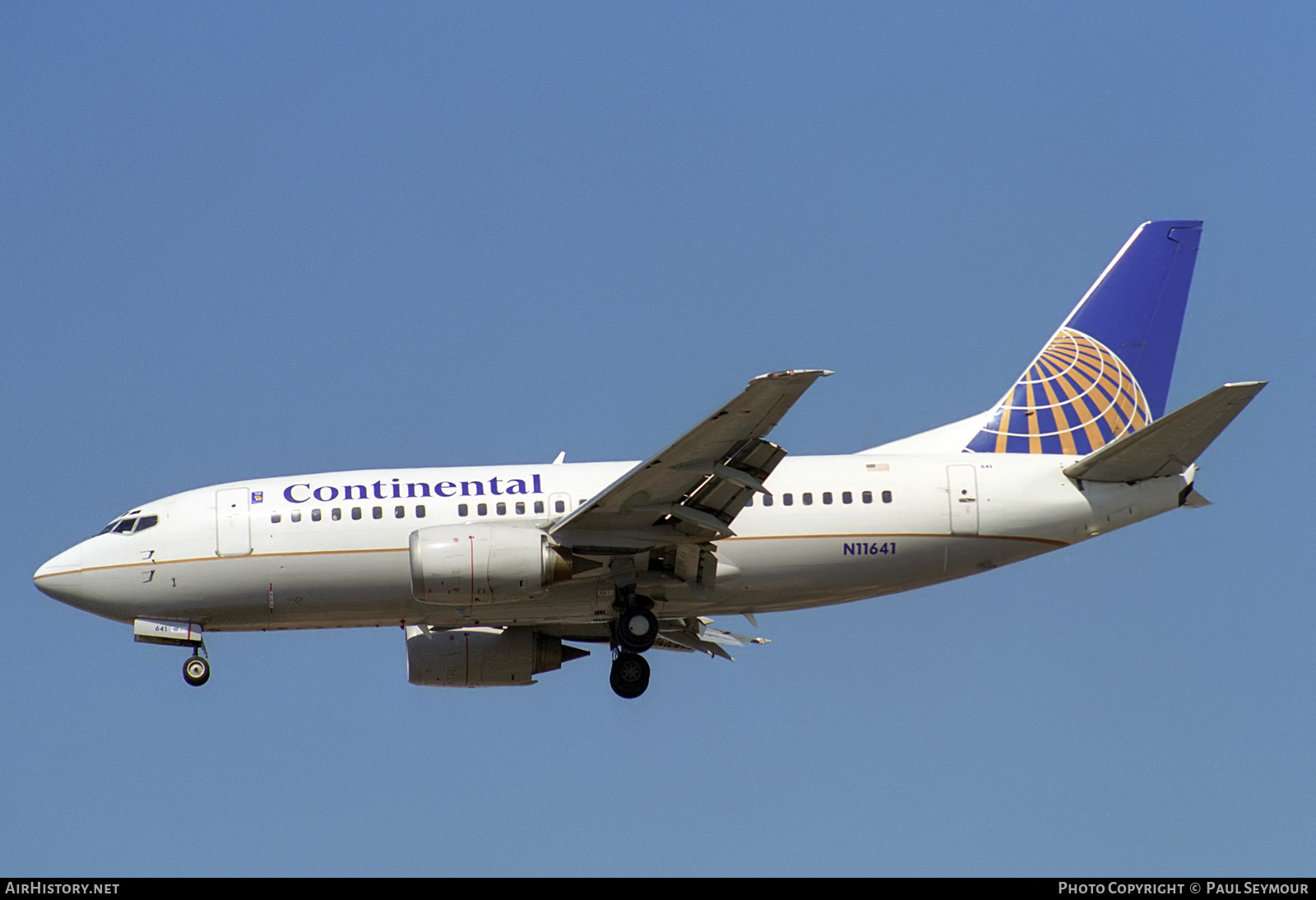 Aircraft Photo of N11641 | Boeing 737-524 | Continental Airlines | AirHistory.net #278003