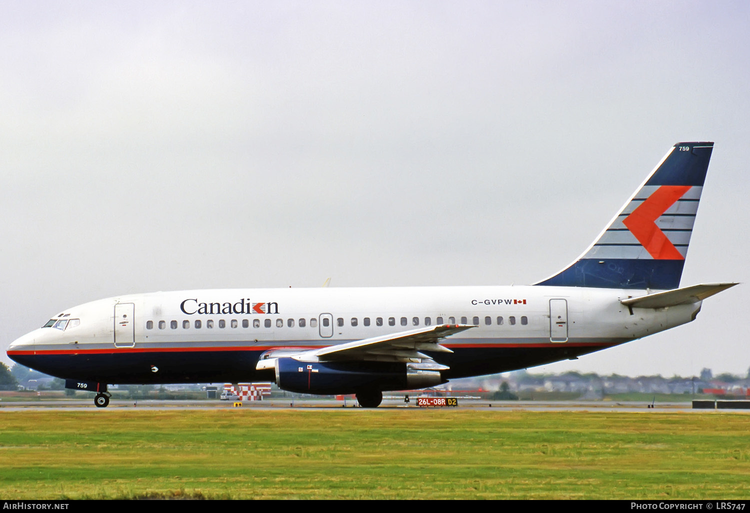 Aircraft Photo of C-GVPW | Boeing 737-275/Adv | Canadian Airlines | AirHistory.net #278091