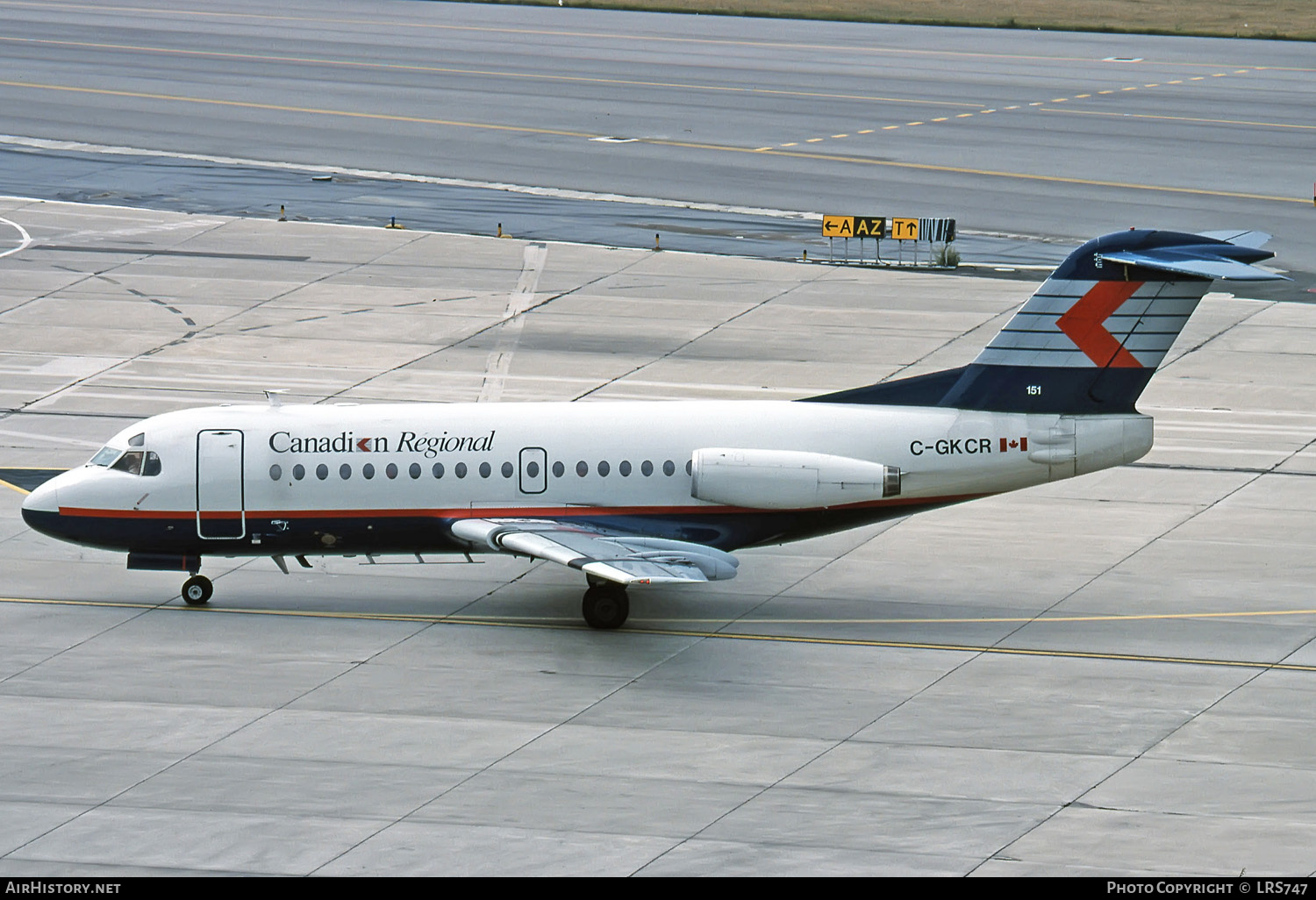 Aircraft Photo of C-GKCR | Fokker F28-1000 Fellowship | Canadian Regional Airlines | AirHistory.net #278098
