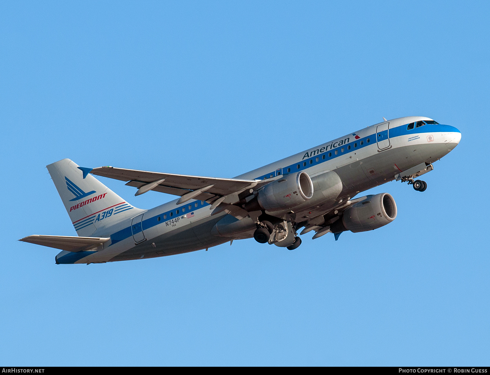 Aircraft Photo of N744P | Airbus A319-112 | American Airlines | Piedmont Airlines | AirHistory.net #278185