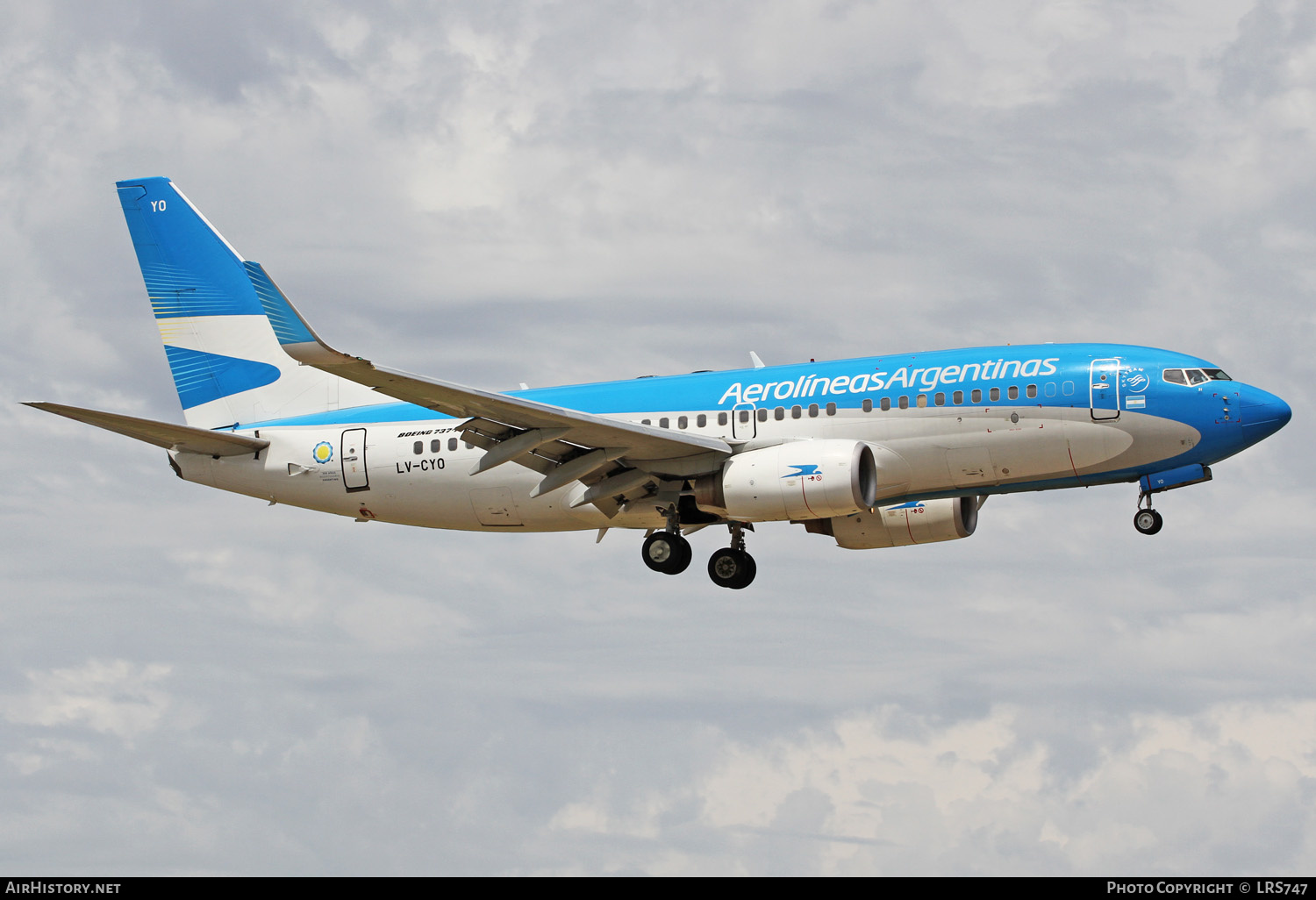 Aircraft Photo of LV-CYO | Boeing 737-7Q8 | Aerolíneas Argentinas | AirHistory.net #278255