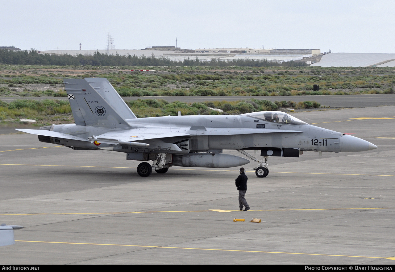 Aircraft Photo of C.15-53 | McDonnell Douglas EF-18M Hornet | Spain - Air Force | AirHistory.net #278392