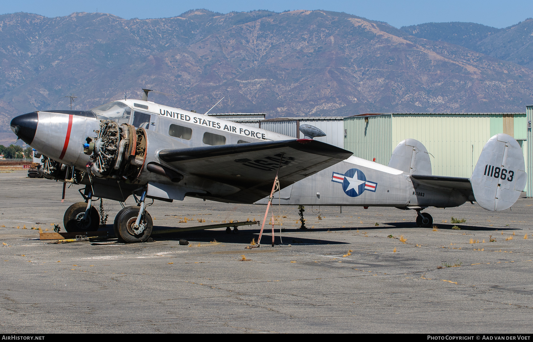 Aircraft Photo of N11863 / 111863 | Beech C-45G Expeditor | USA - Air Force | AirHistory.net #278399