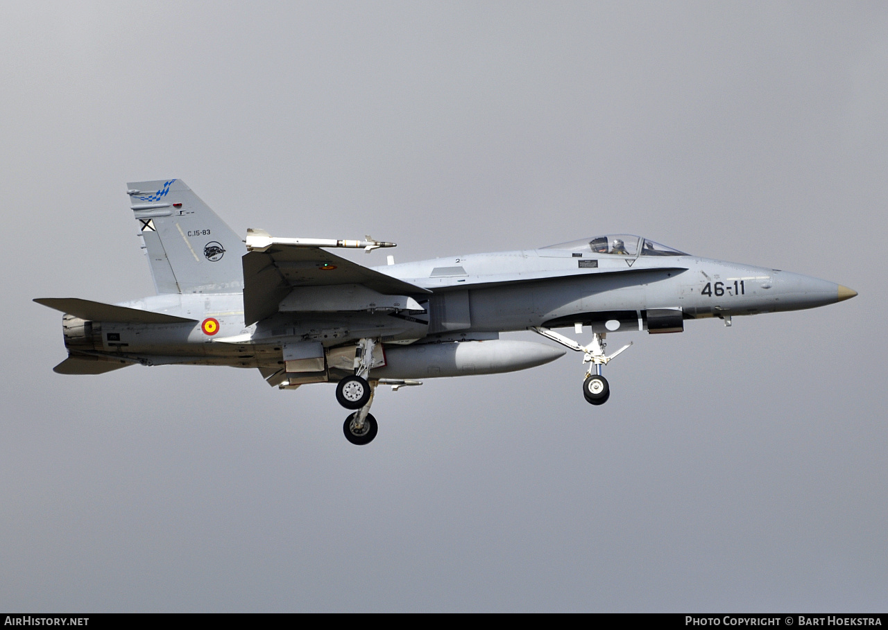 Aircraft Photo of C.15-83 | McDonnell Douglas F/A-18A+ Hornet | Spain - Air Force | AirHistory.net #278406
