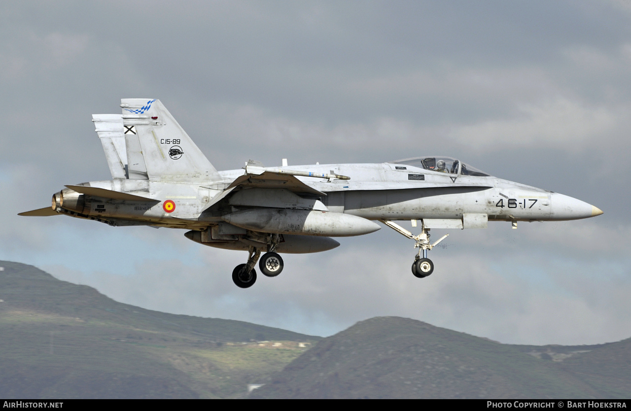 Aircraft Photo of C.15-89 | McDonnell Douglas F/A-18A+ Hornet | Spain - Air Force | AirHistory.net #278460