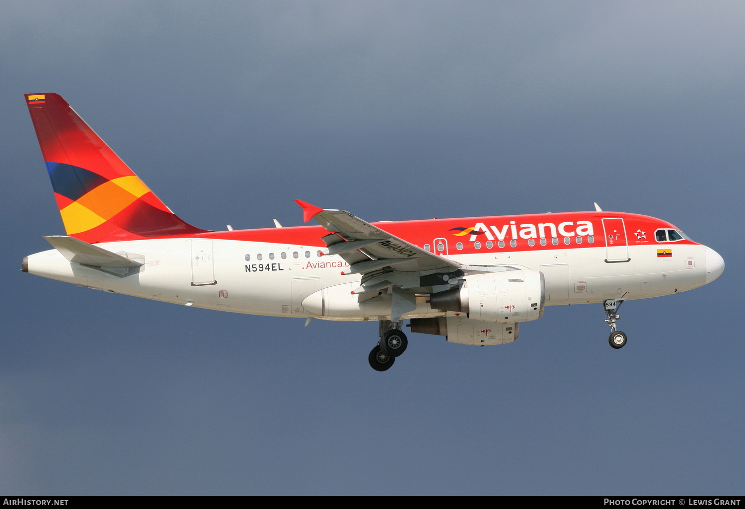 Aircraft Photo of N594EL | Airbus A318-111 | Avianca | AirHistory.net #278518