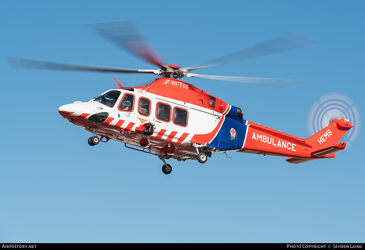 Aircraft Photo of VH-YXG | AgustaWestland AW-139 | Ambulance Victoria | AirHistory.net #278535