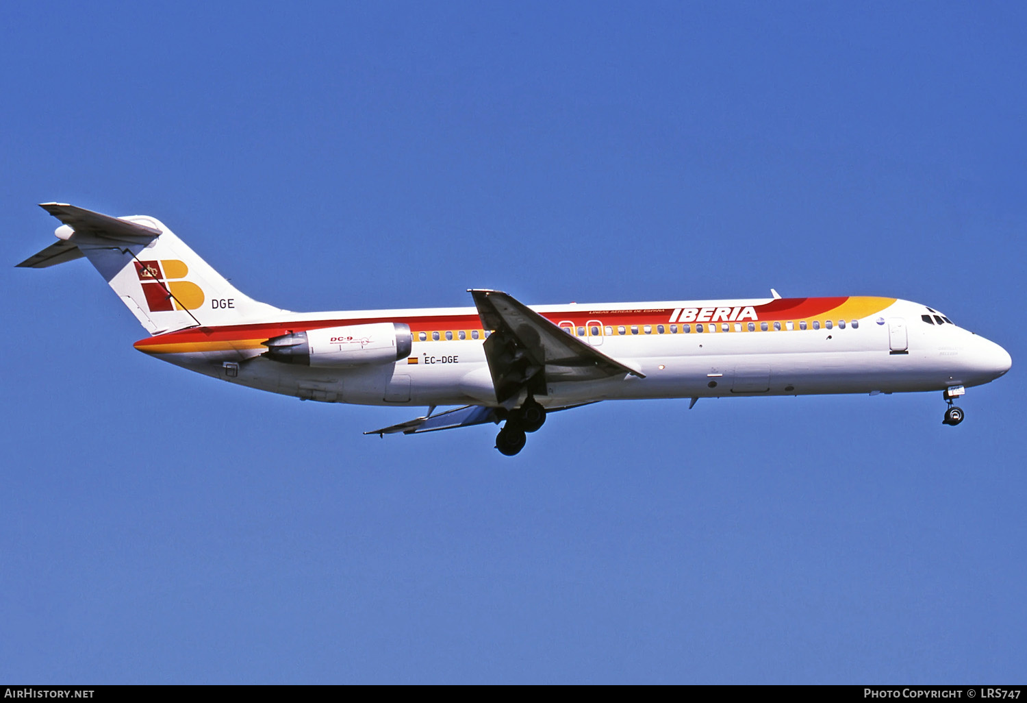 Aircraft Photo of EC-DGE | McDonnell Douglas DC-9-34 | Iberia | AirHistory.net #278586