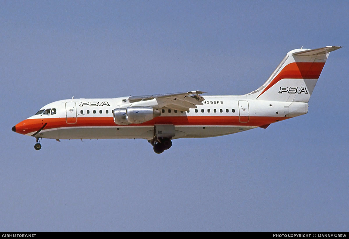 Aircraft Photo of N352PS | British Aerospace BAe-146-200A | PSA - Pacific Southwest Airlines | AirHistory.net #278620