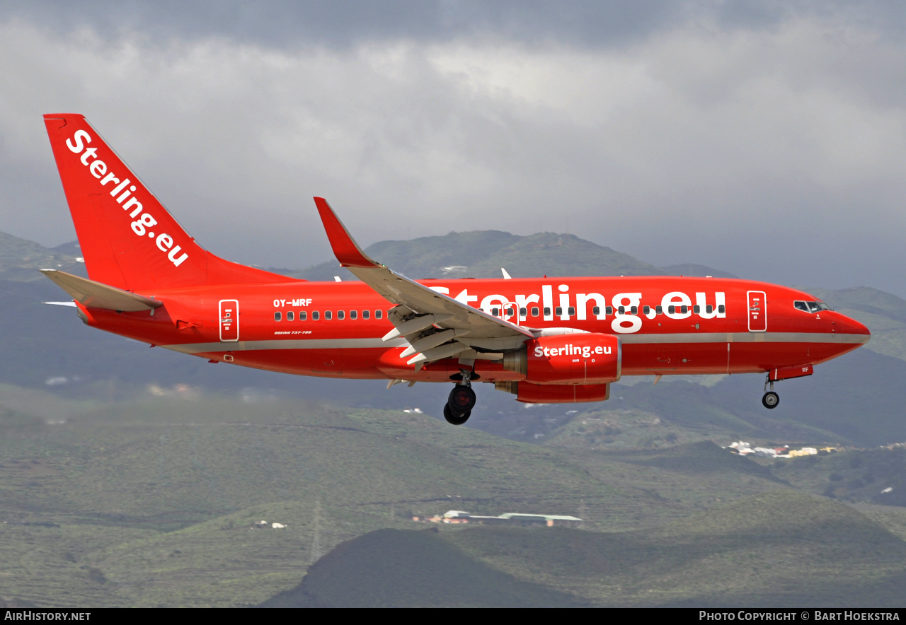 Aircraft Photo of OY-MRF | Boeing 737-7L9 | Sterling Airlines | AirHistory.net #278703