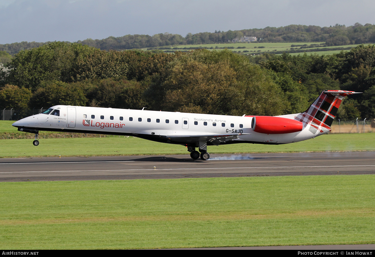 Aircraft Photo of G-SAJD | Embraer ERJ-145EP (EMB-145EP) | Loganair | AirHistory.net #278789