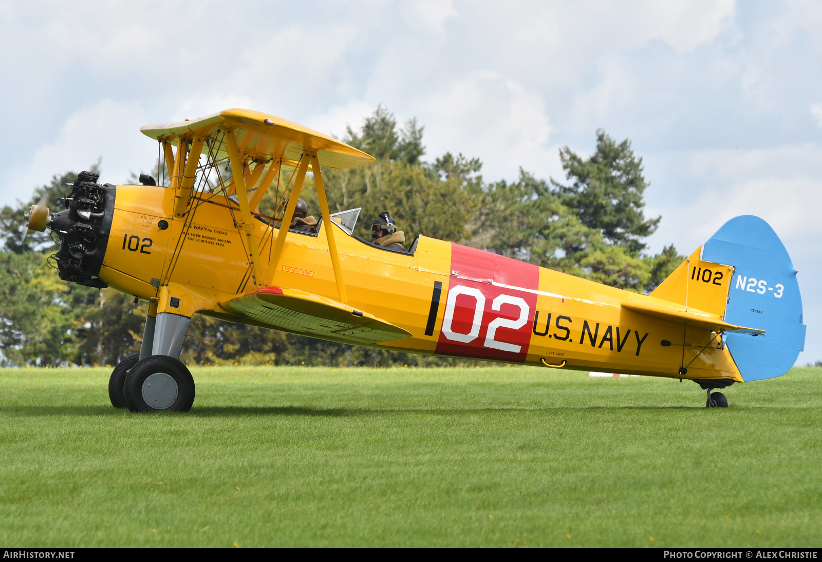 Aircraft Photo of G-AZLE / 1102 | Boeing N2S-5 Kaydet (E75) | USA - Navy | AirHistory.net #278828