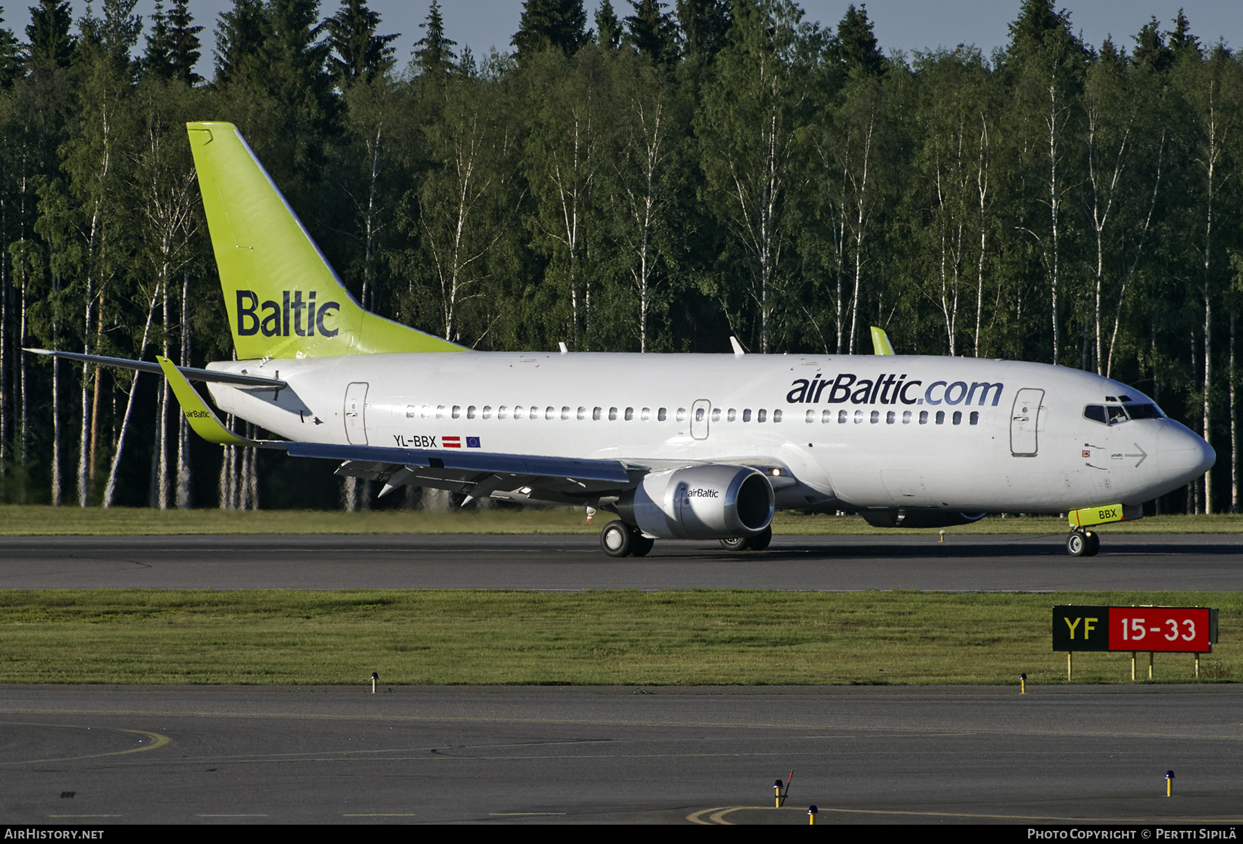 Aircraft Photo of YL-BBX | Boeing 737-36Q | AirBaltic | AirHistory.net #278840