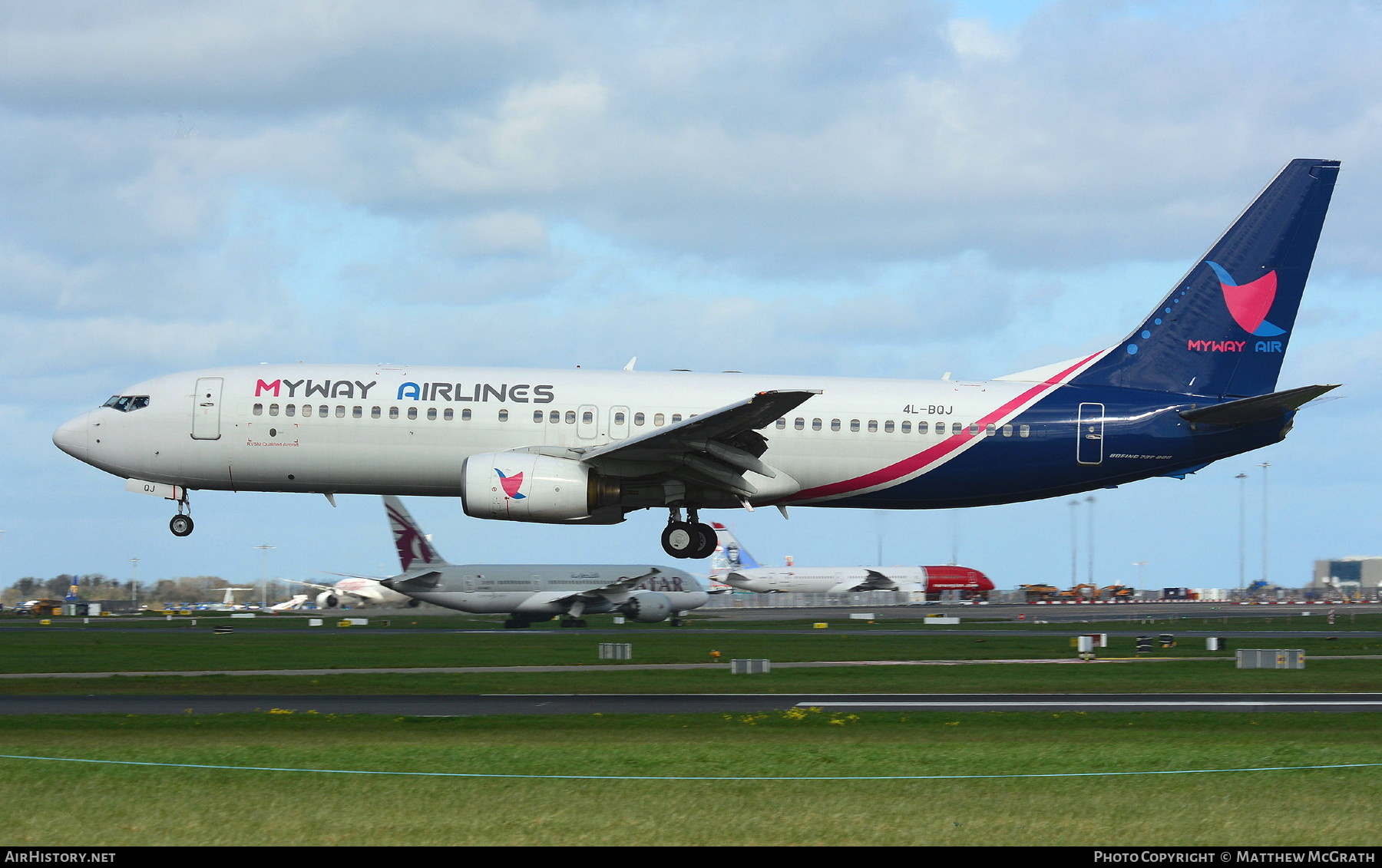 Aircraft Photo of 4L-BQJ | Boeing 737-8AL | MyWay Airlines | AirHistory.net #278885