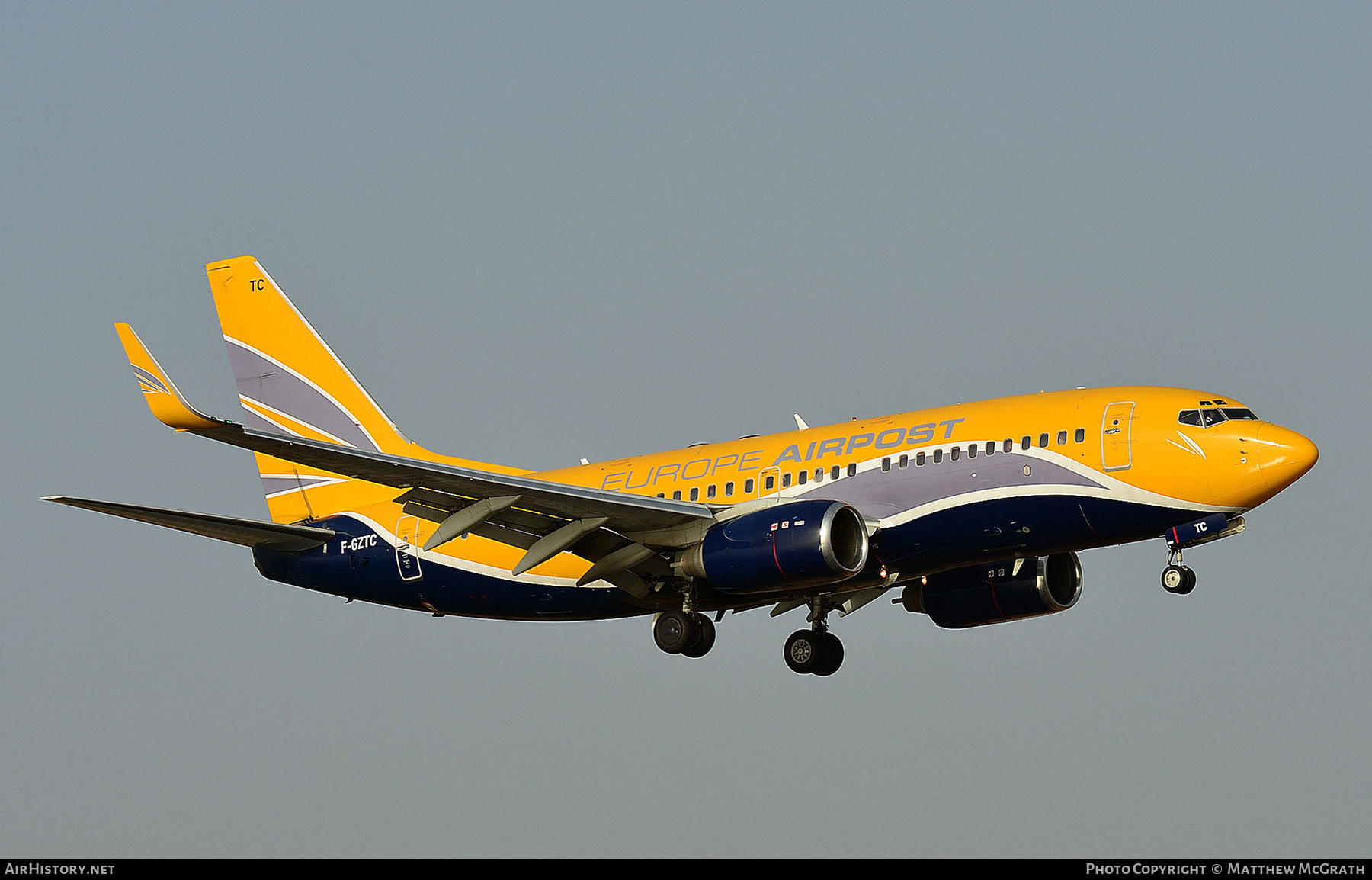 Aircraft Photo of F-GZTC | Boeing 737-73V | Europe Airpost | AirHistory.net #278949
