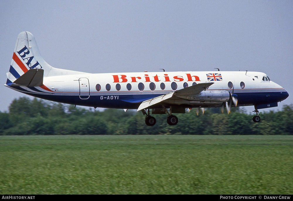 Aircraft Photo of G-AOYI | Vickers 806 Viscount | British Air Ferries - BAF | AirHistory.net #279372