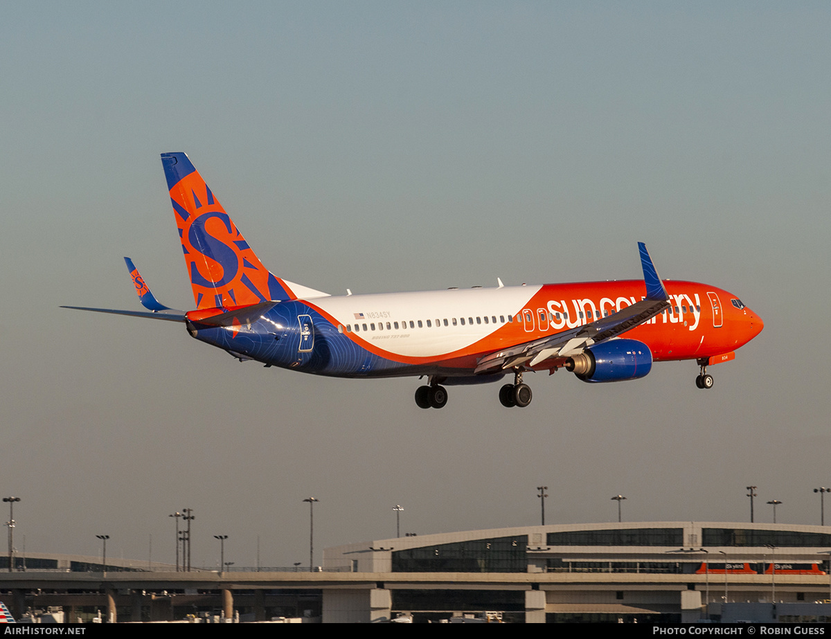 Aircraft Photo of N834SY | Boeing 737-8KN | Sun Country Airlines | AirHistory.net #279404