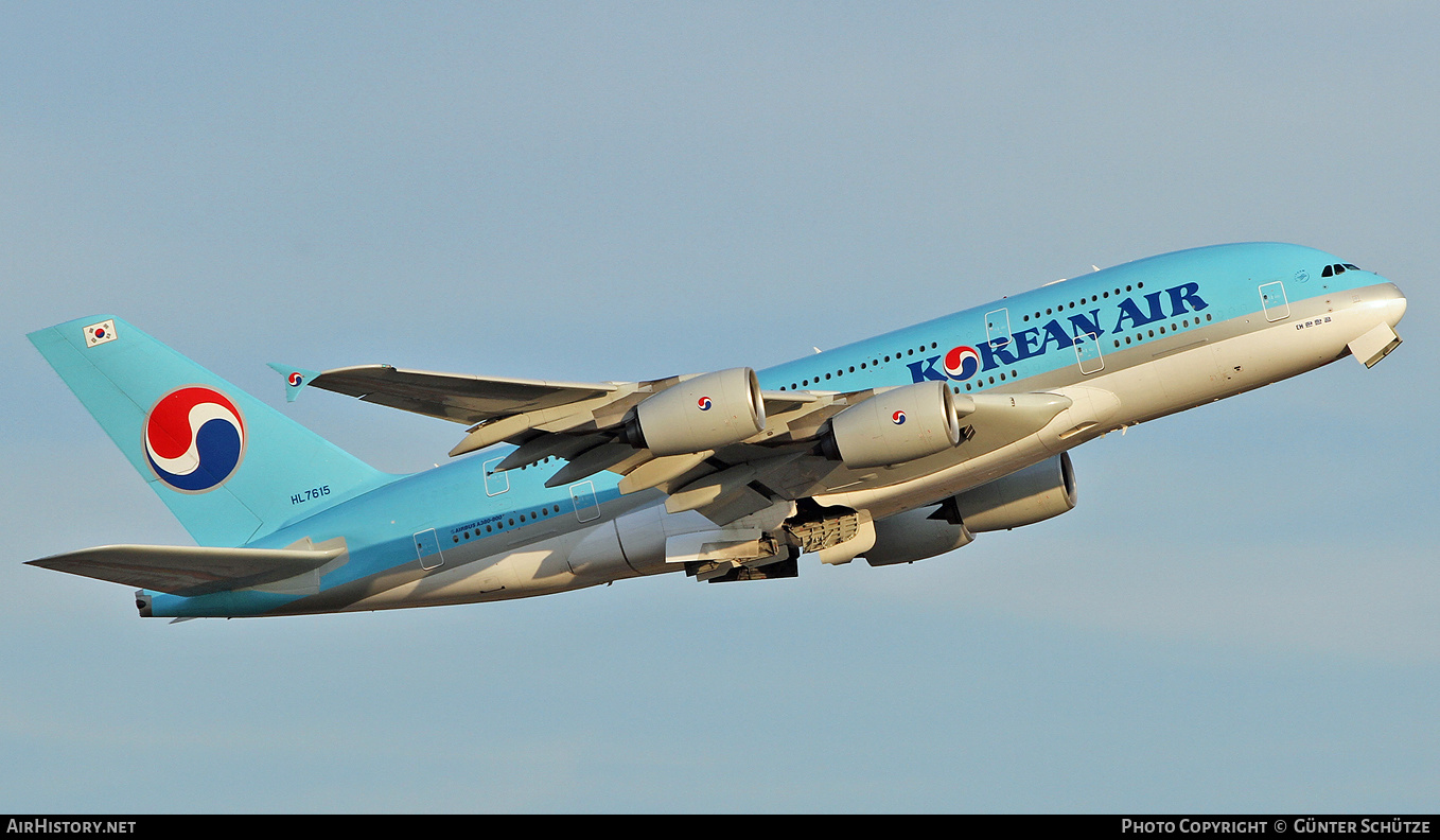 Aircraft Photo of HL7615 | Airbus A380-861 | Korean Air | AirHistory.net #279418