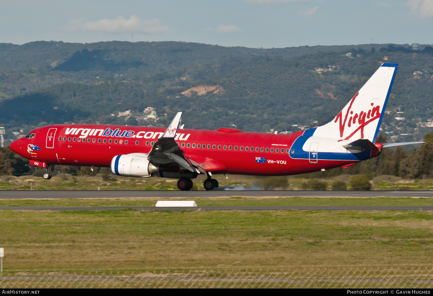 Aircraft Photo of VH-VOU | Boeing 737-8Q8 | Virgin Blue Airlines | AirHistory.net #279431