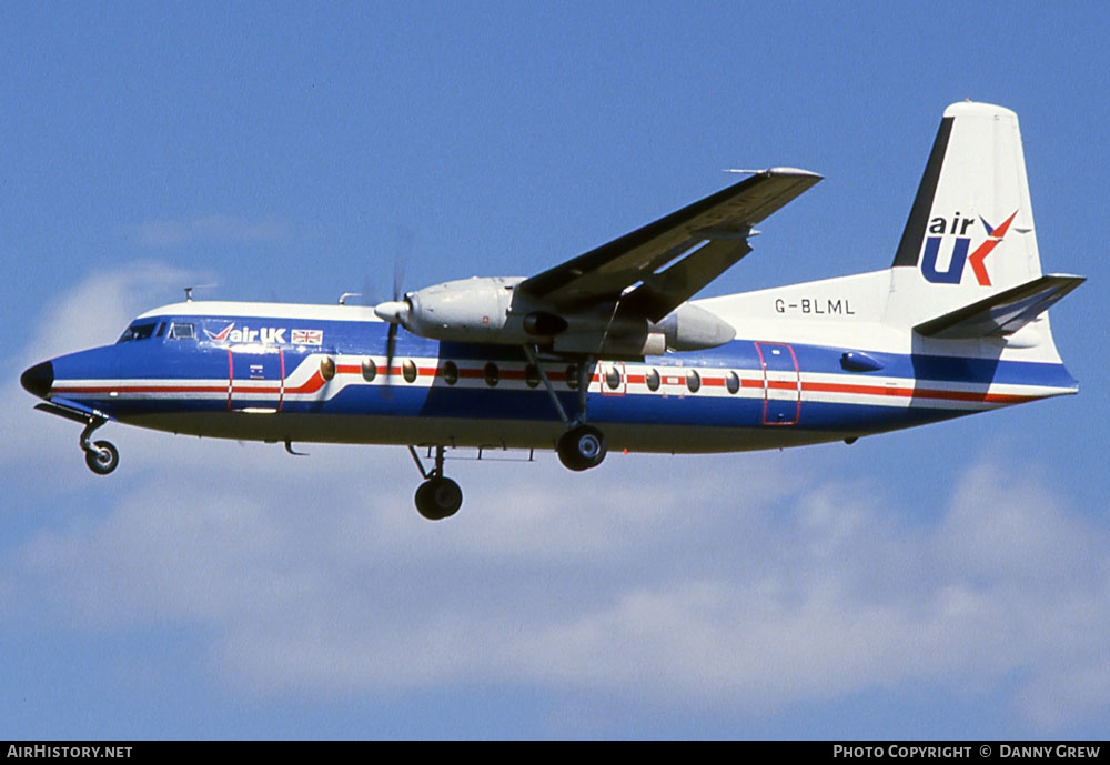 Aircraft Photo of G-BLML | Fokker F27-200 Friendship | Air UK | AirHistory.net #279545