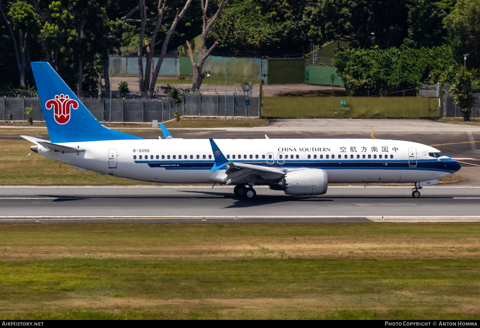 Aircraft Photo of B-205K | Boeing 737-8 Max 8 | China Southern Airlines | AirHistory.net #279561