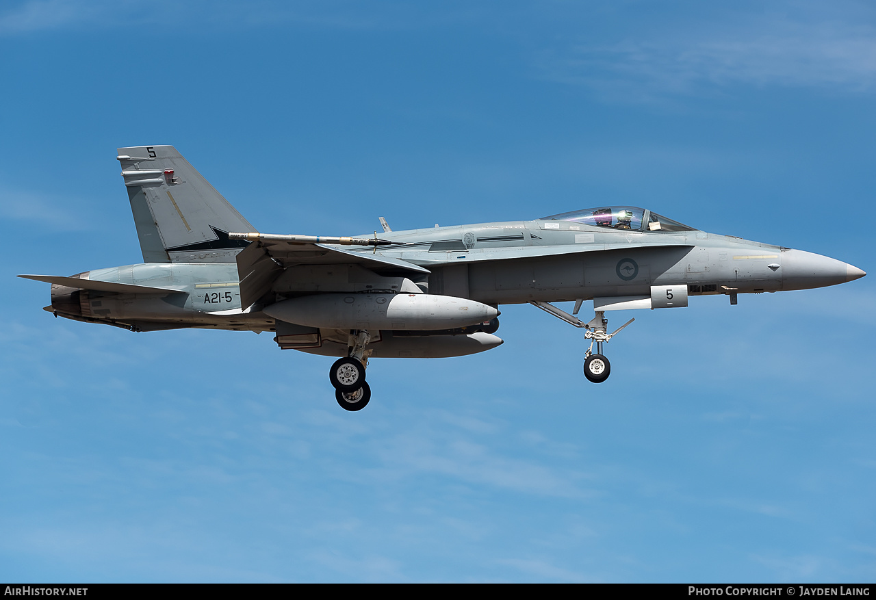 Aircraft Photo of A21-5 | McDonnell Douglas F/A-18A Hornet | Australia - Air Force | AirHistory.net #279698