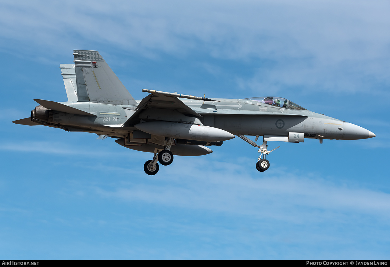 Aircraft Photo of A21-24 | McDonnell Douglas F/A-18A Hornet | Australia - Air Force | AirHistory.net #279699