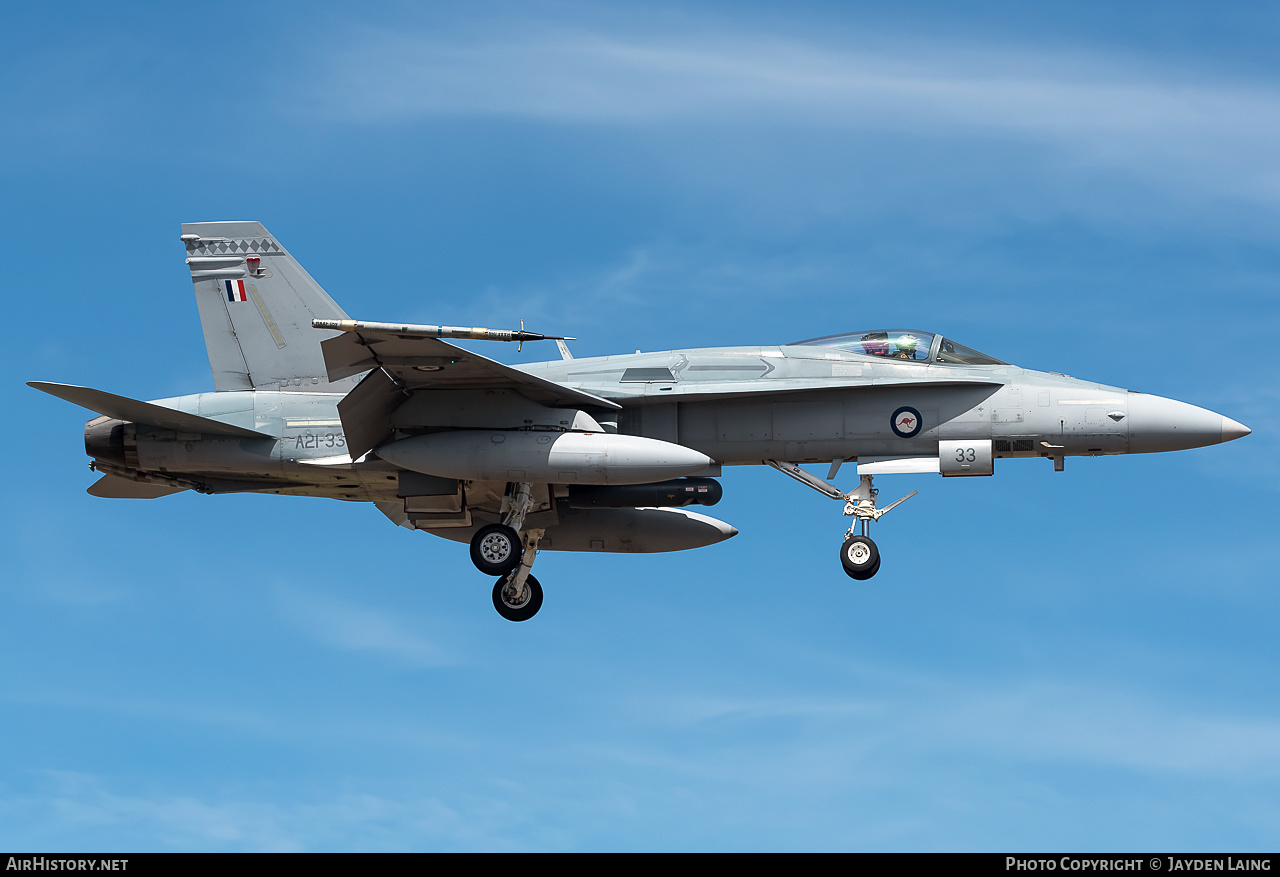 Aircraft Photo of A21-33 | McDonnell Douglas F/A-18A Hornet | Australia - Air Force | AirHistory.net #279715
