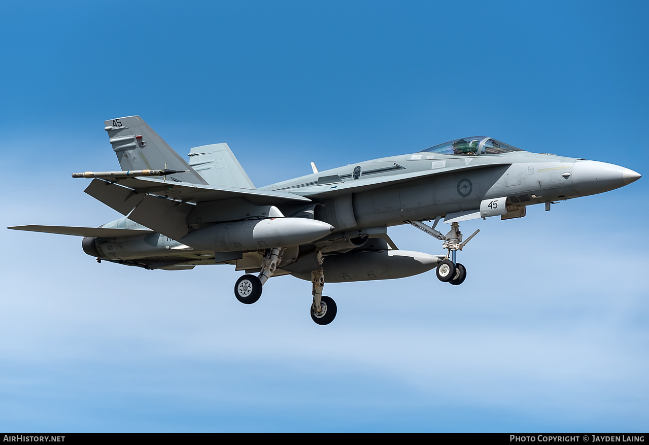 Aircraft Photo of A21-45 | McDonnell Douglas F/A-18A Hornet | Australia - Air Force | AirHistory.net #279731