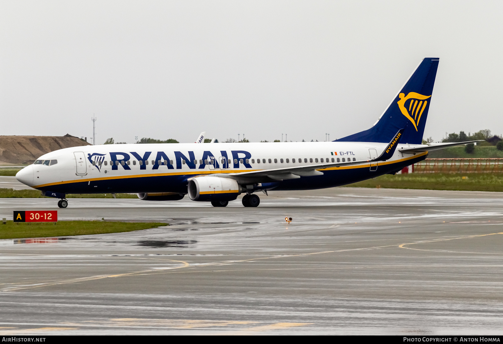 Aircraft Photo of EI-FTL | Boeing 737-800 | Ryanair | AirHistory.net #279733